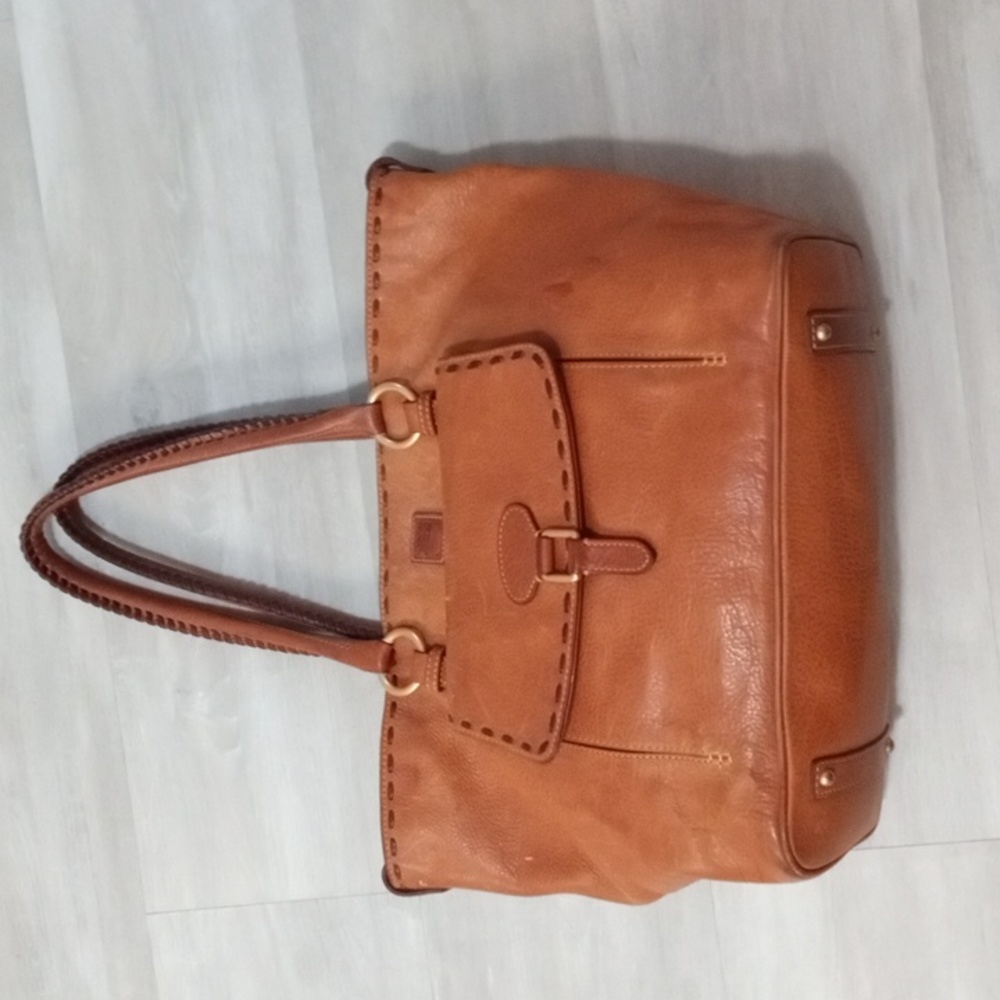 AUTHENTIC DOONEY & BOURKE NATURAL LEATHER SATCHEL HANDBAG TOTE